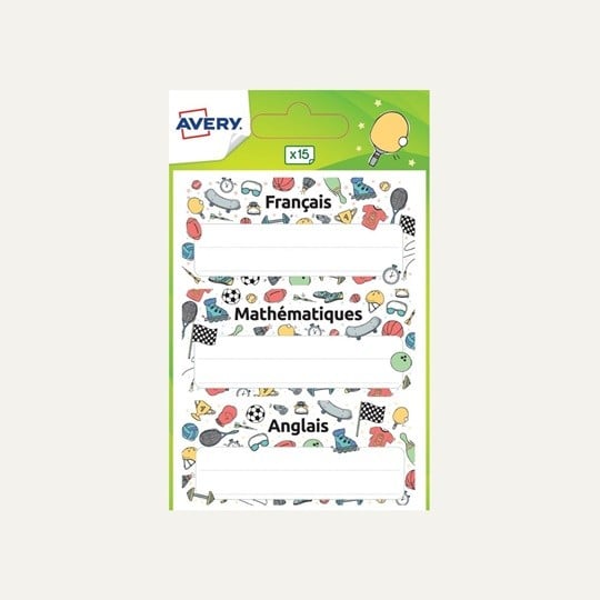 Etiquettes pour cahiers scolaires