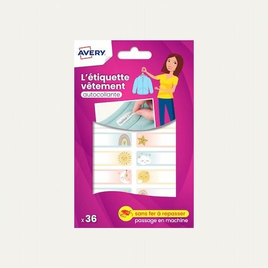Etiquettes autocollantes pour vêtements