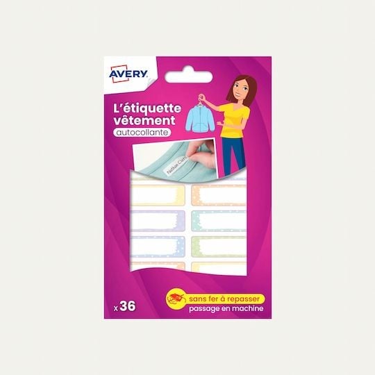 Etiquettes autocollantes pour vêtements