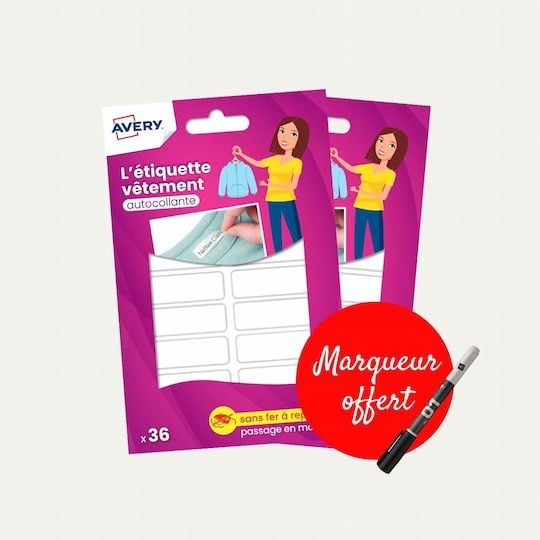 Pack promo étiquettes autocollantes vêtements