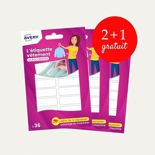 Pack promo étiquettes autocollantes vêtements