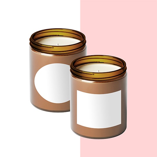 Taille d'étiquettes pour bougies