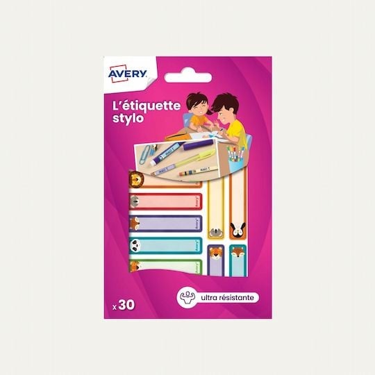 Etiquettes autocollantes pour stylos