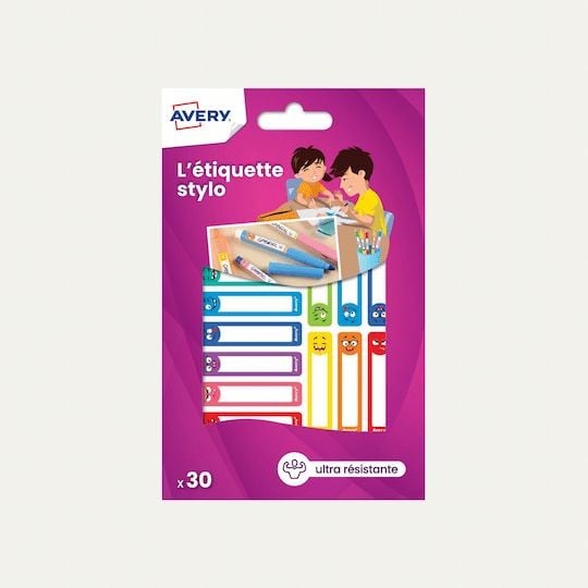 Etiquettes autocollantes pour stylos