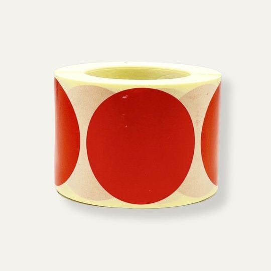 Pastilles rouges en rouleau 50mm