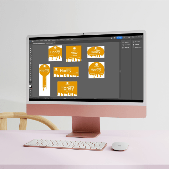 Design d'étiquettes personnalisées dans Illustrator