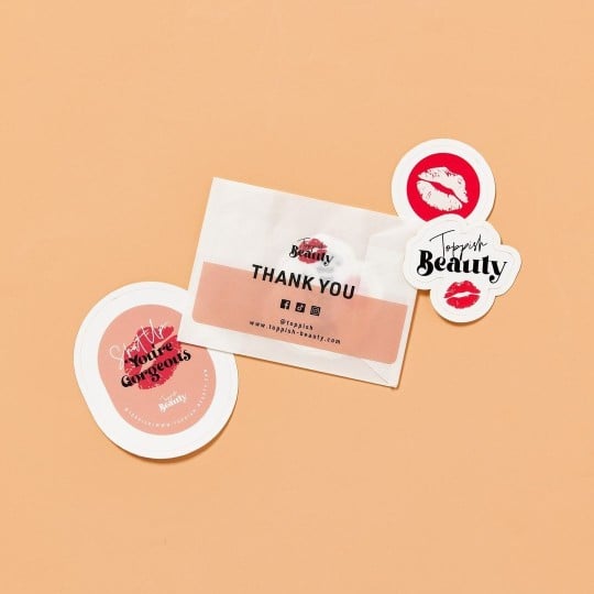 Stickers personnalisées pour une marque de cosmétiques
