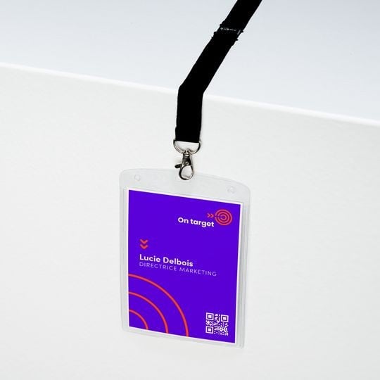 Pochette porte-badge avec tour de cou