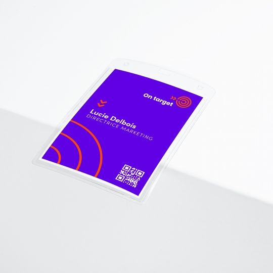 Pochette porte-badge format A6