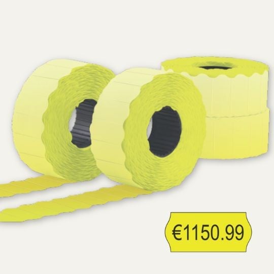 Etiquettes autocollantes jaunes pour pince à étiqueter