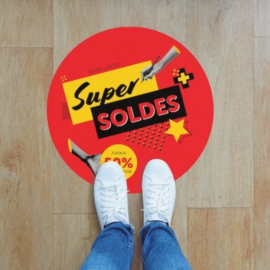 Sticker sol rond personnalisé