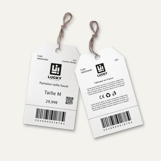 Etiquettes americaines perforées pour indiquer les prix