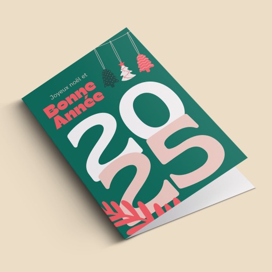 Cartes de voeux de noel personnalisée 4 pages