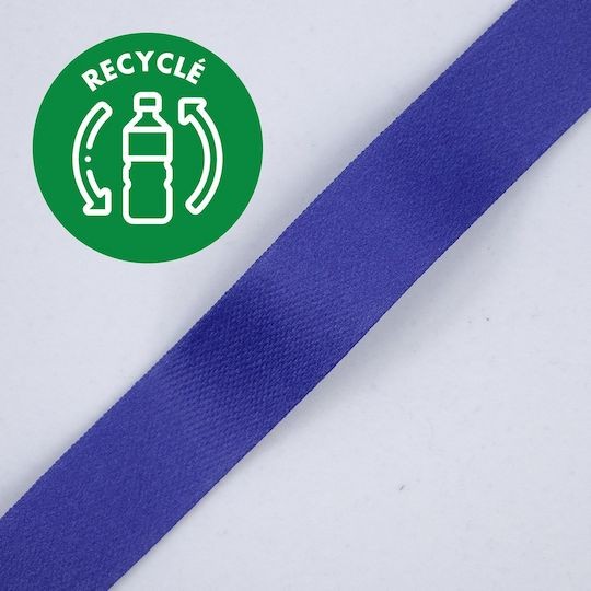 Tour de cou bleu en polyester recyclé