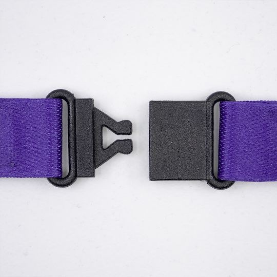 Tour de cou violet avec clip de sécurité