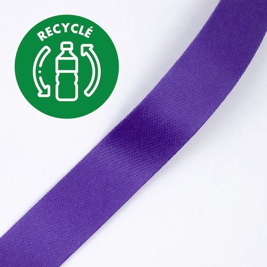 Tour de cou violet en polyester recyclé