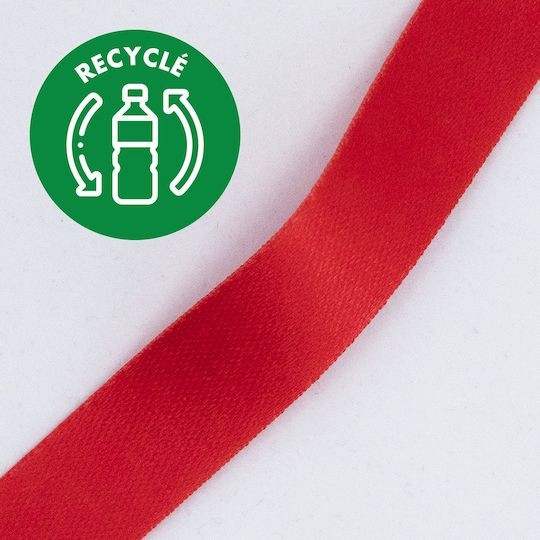 Tour de cou rouge en polyester recyclé