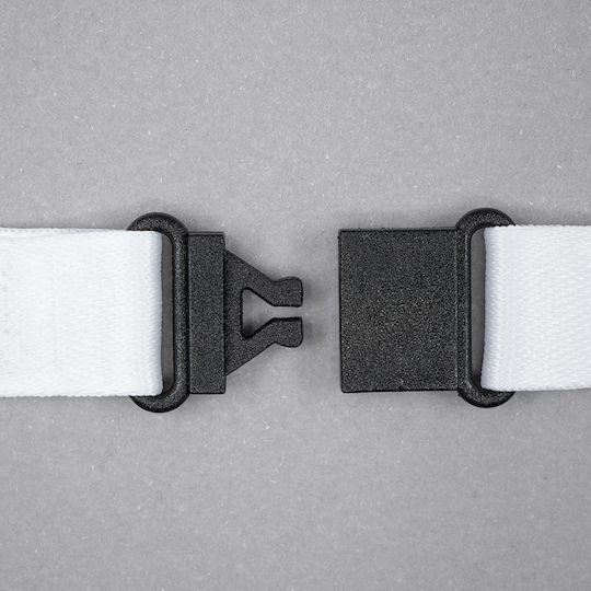 Tour de cou blanc avec clip de sécurité