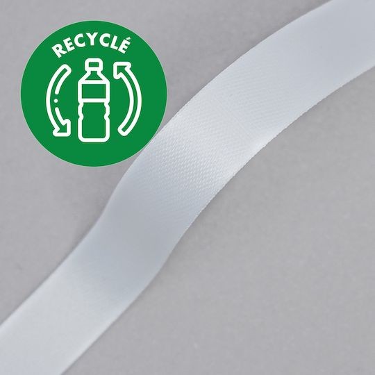 Tour de cou blanc en polyester recyclé