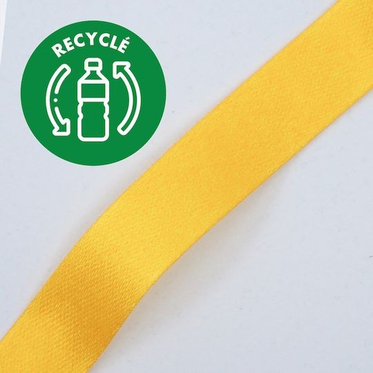 Tour de cou jaune en polyester recyclé