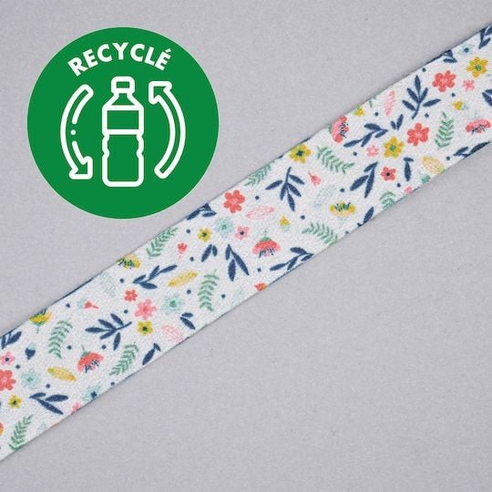 Tour de cou floral en polyester recyclé