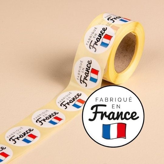 500 étiquettes fabriqué en France en rouleaux