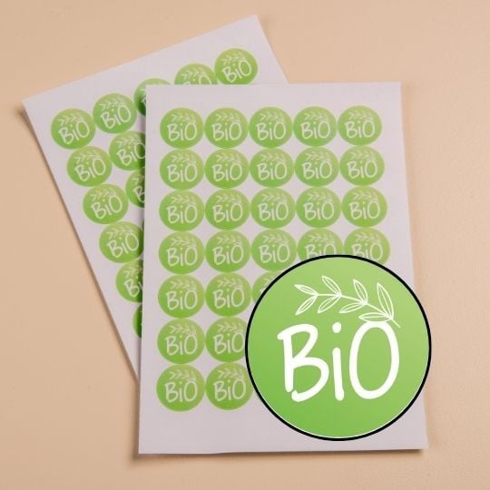 140 étiquettes bio en planches