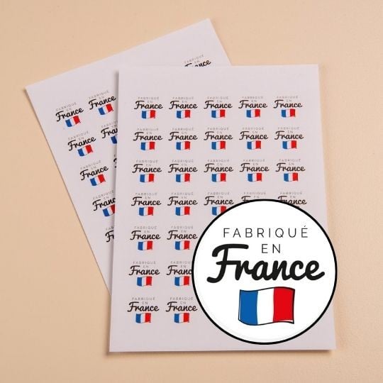 140 étiquettes fabriqué en France en planche
