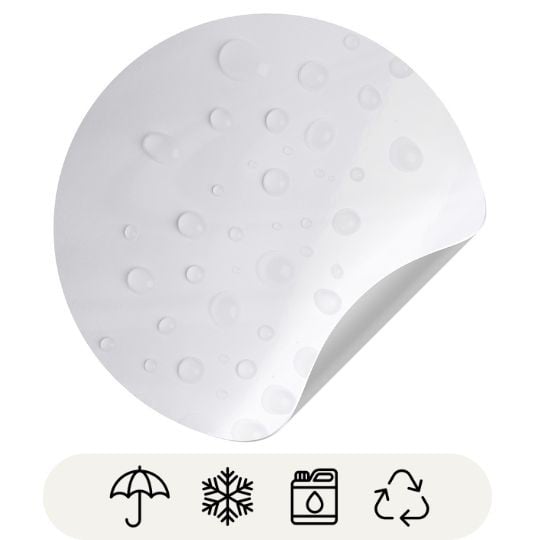 Matiere d'étiquette en rouleaux en plastique blanc recyclé