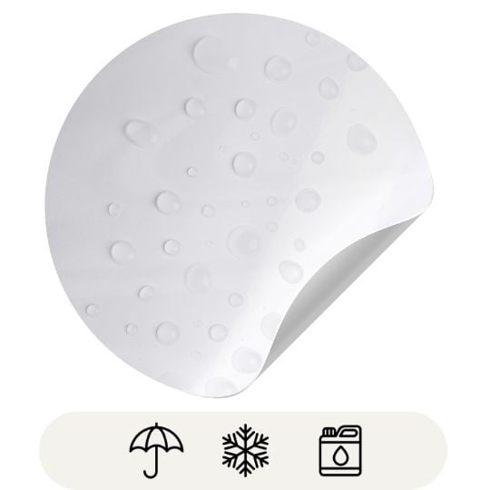 Matiere d'étiquette en rouleaux en plastique blanc