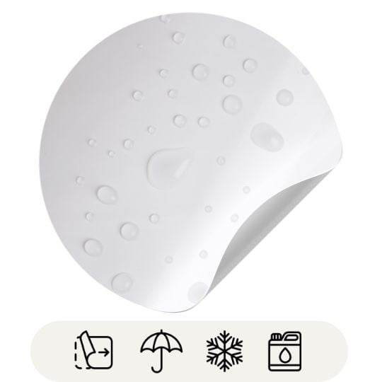 Illustration de matiere d'étiquette autocollante en plastique blanc décollable
