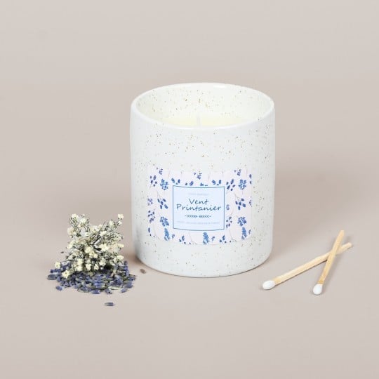 Design etiquettes bougies du parfum Vent Printannier