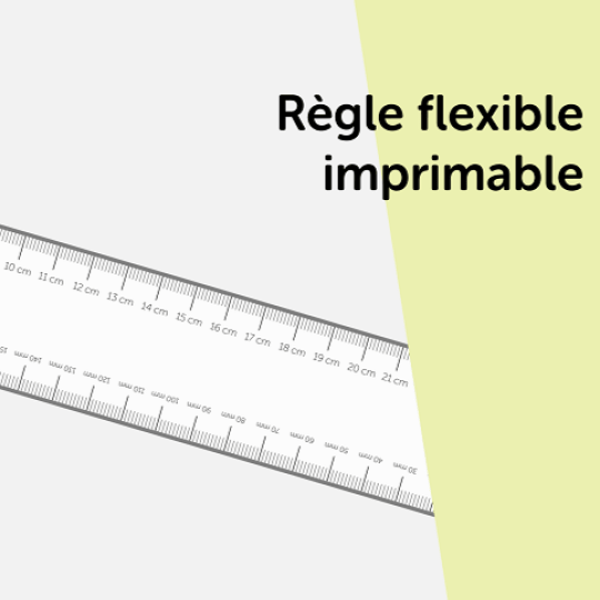 guide taille règle imprimable flexible