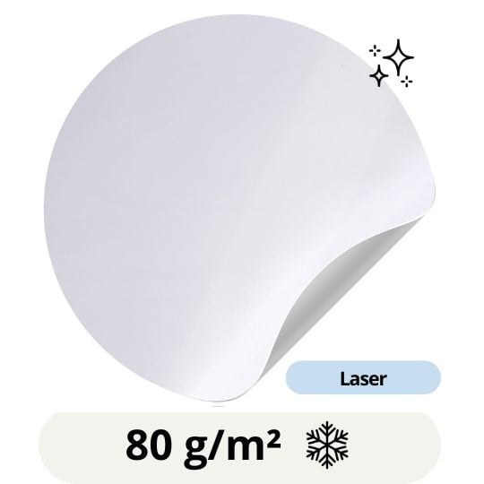 Matiere d'etiquette blanc brillant laser Matiere d'etiquette blanc brillant laser