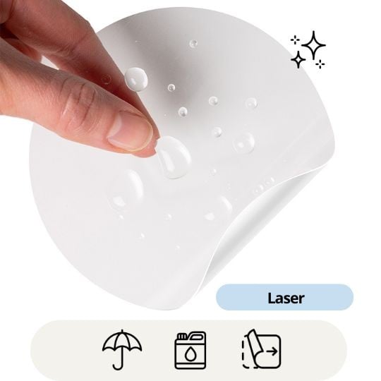 Matiere etiquette vierge plastique transparent décollable Matiere etiquette vierge plastique transparent décollable