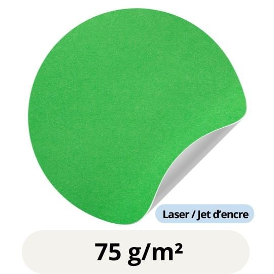 Matiere etiquettes vierges papier vert Matiere etiquettes vierges papier vert