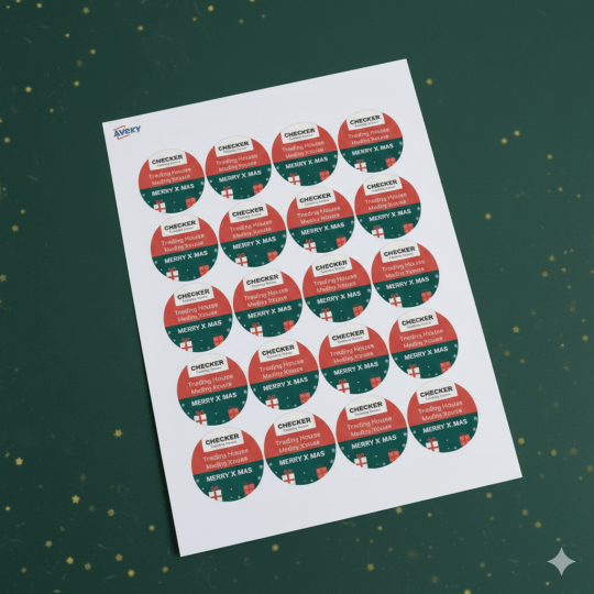 Planches d'étiquettes de Noël