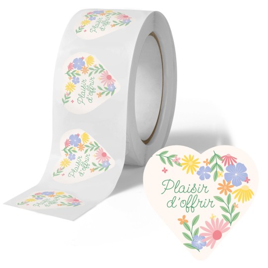 étiquettes plaisir d'offrir coeur