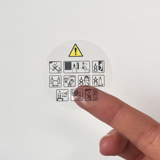 étiquette afnor transparente
