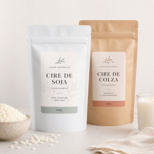 étiquette sachet de cire 