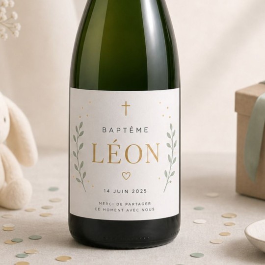 étiquettes personnalisées champagne bapteme 