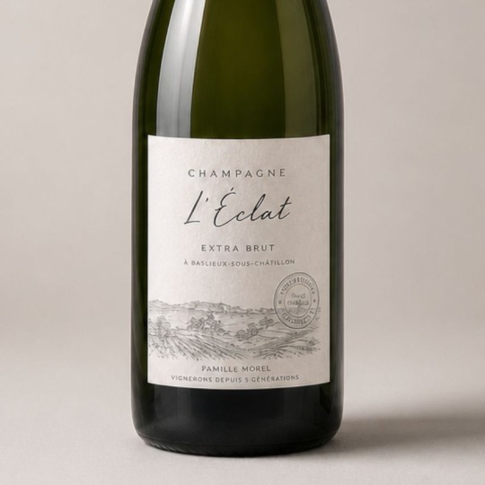 étiquette champagne producteur