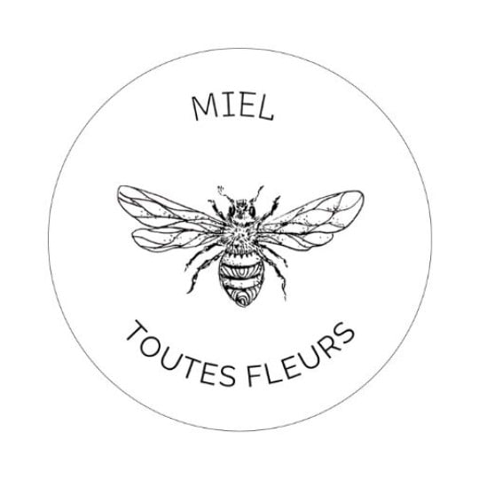 modèle étiquette pot de miel rond 