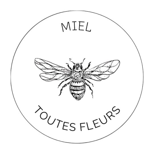 modèle étiquette pot de miel rond