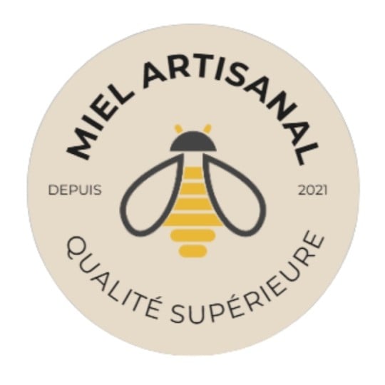 modèle étiquette miel ronde moderne