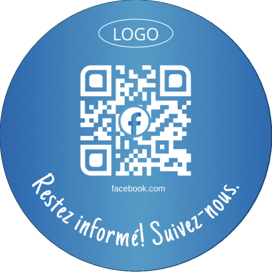 stickers qr code rond followus