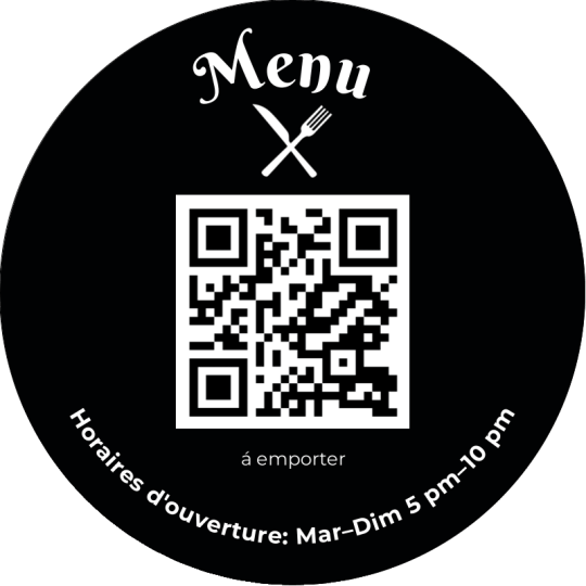 stickers qr code menu