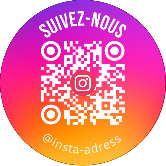 stickers qr code suivez-nous rond