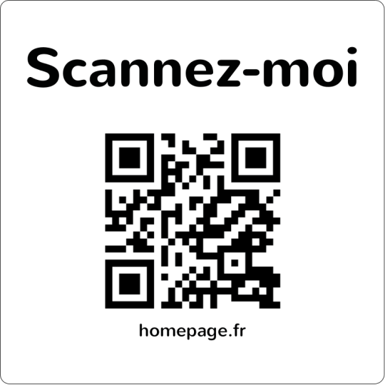 sticker qr code 60mm scannez-moi