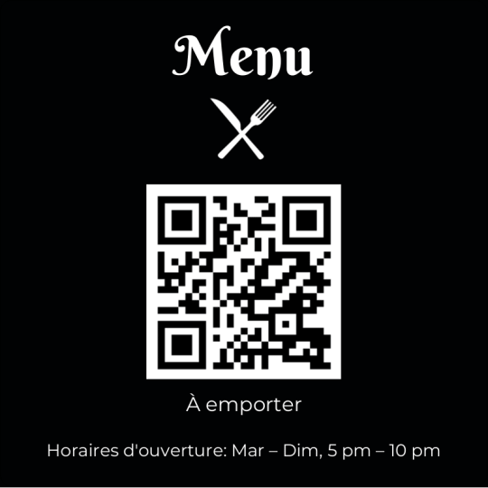 stickers qr code menu carré